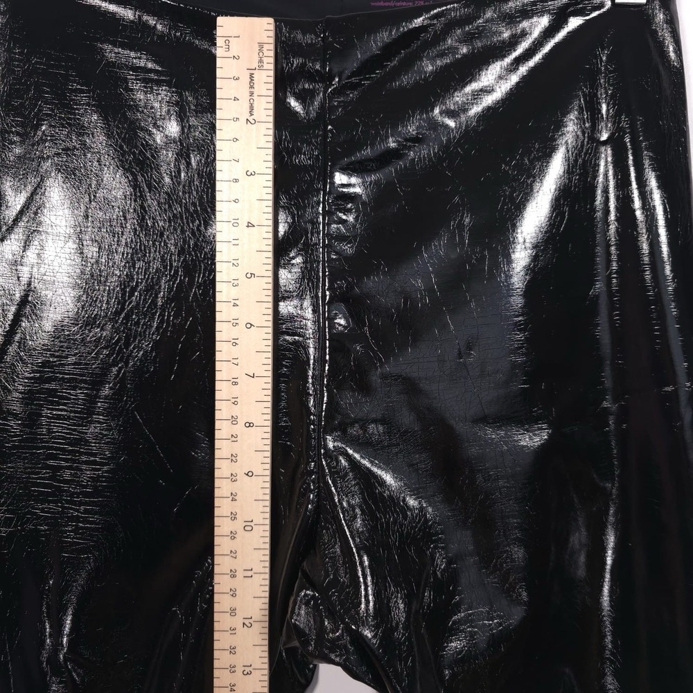 NWOT Commando Control Top Faux Patent Leather Leggings Black Size LARGE USA MADE - Picture 8 of 11